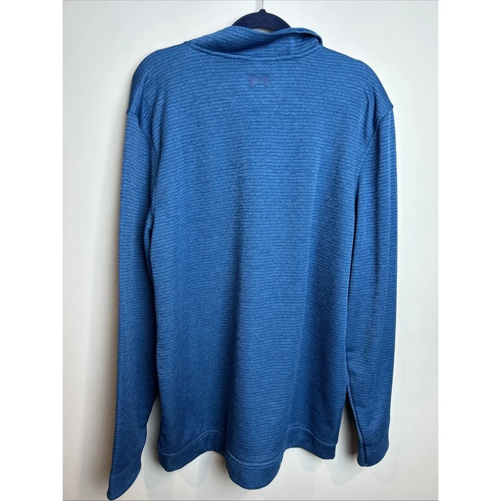 Under  Armour Old 1/4 Tech Pullover Striped Blue Mens Size XXLT‎